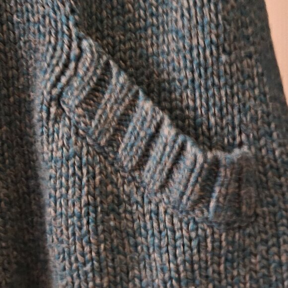 Sonoma blue long line cardigan Brown buttons winter wear pockets warm wool M - Picture 13 of 15
